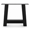 Stalen A-tafelpoten - zwart (RAL 9005) - per SET (2 stuks) - koker: 10x10 cm - breedte: 76 cm - hoogte: 72 cm - zwarte A-poot - gecoat metaal Stalen A-tafelpoten - zwart (RAL 9005) - per SET (2 stuks) - koker: 10x10 cm - breedte: 76 cm - hoogte: 72 cm - zwarte A-poot - gecoat metaal