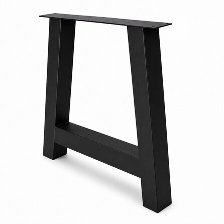 Stalen A-tafelpoten - zwart (RAL 9005) - per SET (2 stuks) - koker: 8x8 cm - breedte: 78 cm - hoogte: 72 cm - zwarte A-poot - gecoat metaal Stalen A-tafelpoten - zwart (RAL 9005) - per SET (2 stuks) - koker: 8x8 cm - breedte: 78 cm - hoogte: 72 cm - zwarte A-poot - gecoat metaal