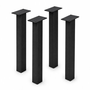 Stalen blokpoten (los) - zwart - SET (4 stuks) - 8x8 cm - hoogte: 72 cm Stalen blokpoten (los) - zwart - SET (4 stuks) - 8x8 cm - hoogte: 72 cm