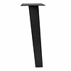 Stalen blokpoten schuin - zwart (RAL 9005) - per SET (4 stuks, los) - koker: 8x8 cm - 72 cm hoog - "losse" zwarte blok tafelpoten - gecoat metaal