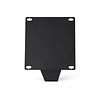 Stalen blokpoten schuin - zwart (RAL 9005) - per SET (4 stuks, los) - koker: 8x8 cm - 72 cm hoog - "losse" zwarte blok tafelpoten - gecoat metaal