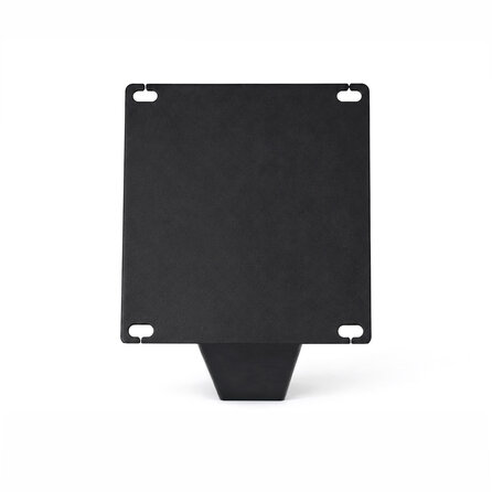 Stalen blokpoten schuin - zwart (RAL 9005) - per SET (4 stuks, los) - koker: 8x8 cm - 72 cm hoog - "losse" zwarte blok tafelpoten - gecoat metaal