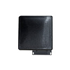 Stalen blokpoten schuin - zwart (RAL 9005) - per SET (4 stuks, los) - koker: 8x8 cm - 72 cm hoog - "losse" zwarte blok tafelpoten - gecoat metaal