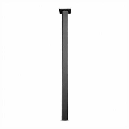 Stalen tafelpoten schuin - zwart (RAL 9005) - per SET (4 stuks, los) - taps koker: 4-7x3 cm - 72 cm hoog - zwarte (eet/eetkamertafel) poten - gecoat metaal