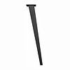Stalen tafelpoten schuin - zwart (RAL 9005) - per SET (4 stuks, los) - taps koker: 4-7x3 cm - 72 cm hoog - zwarte (eet/eetkamertafel) poten - gecoat metaal