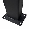 Stalen tafelpoten schuin - zwart (RAL 9005) - per SET (4 stuks, los) - taps koker: 4-7x3 cm - 72 cm hoog - zwarte (eet/eetkamertafel) poten - gecoat metaal