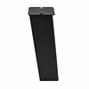 Stalen salontafel blokpoten schuin - zwart (RAL 9005) - per SET (4 stuks, los) - koker: 8x8 cm - 40 of 43 cm hoog - "losse" zwarte salontafel poten - gecoat metaal