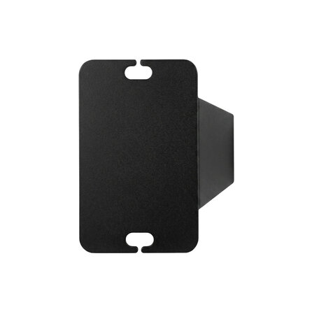Stalen salontafel blokpoten schuin - zwart (RAL 9005) - per SET (4 stuks, los) - koker: 8x8 cm - 40 of 43 cm hoog - "losse" zwarte salontafel poten - gecoat metaal