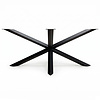 Stalen matrixpoot - zwart (RAL 9005) - koker: 6x6 cm - 78x180 cm - hoogte: 72 cm - matrix tafelonderstel twist - gecoat metaal Stalen matrixpoot - zwart (RAL 9005) - koker: 6x6 cm - 78x180 cm - hoogte: 72 cm - matrix tafelonderstel twist - gecoat metaal