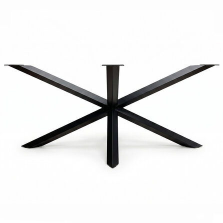 Stalen matrixpoot - zwart (RAL 9005) - koker: 6x6 cm - 78x180 cm - hoogte: 72 cm - matrix tafelonderstel twist - gecoat metaal Stalen matrixpoot - zwart (RAL 9005) - koker: 6x6 cm - 78x180 cm - hoogte: 72 cm - matrix tafelonderstel twist - gecoat metaal