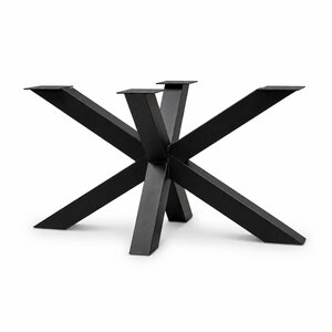 Stalen matrixpoot - zwart - 8x8 cm - 72 cm hoog