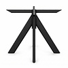 Stalen pyramide poot / tafelonderstel - zwart (RAL 9005) - koker: 4x10 cm - 90x90 cm - hoogte: 73 cm - viervoet onderstel - gecoat metaal Stalen pyramide poot / tafelonderstel - zwart (RAL 9005) - koker: 4x10 cm - 90x90 cm - hoogte: 73 cm - viervoet onderstel - gecoat metaal