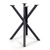 Stalen mikado kruispoot - zwart (RAL 9005) - koker: 4x4 cm - 70x70 cm - hoogte: 73 cm - mikado poot /tafelonderstel - gecoat metaal Stalen mikado kruispoot - zwart (RAL 9005) - koker: 4x4 cm - 70x70 cm - hoogte: 73 cm - mikado poot /tafelonderstel - gecoat metaal