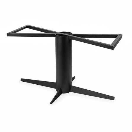 Stalen vierpoot tafelonderstel - zwart (RAL 9005) - buisprofiel: 16 / 21,9 cm - 73x140 of 78x180 cm - hoogte: 73 cm - gecoat metaal Stalen vierpoot tafelonderstel - zwart (RAL 9005) - buisprofiel: 16 / 21,9 cm - 73x140 of 78x180 cm - hoogte: 73 cm - gecoat metaal