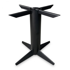 Stalen vierpoot onderstel - zwart - rond (16 cm) - 84x84 cm - 73 cm hoog Stalen vierpoot onderstel - zwart - rond (16 cm) - 84x84 cm - 73 cm hoog