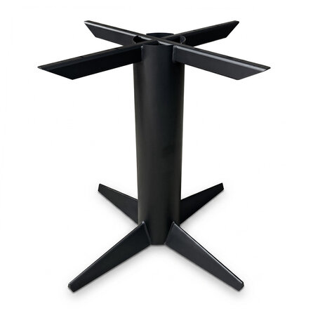 Stalen vierpoot tafelonderstel - zwart (RAL 9005) - buisprofiel: 16 cm - 84x84 cm - hoogte: 73 cm - gecoat metaal Stalen vierpoot tafelonderstel - zwart (RAL 9005) - buisprofiel: 16 cm - 84x84 cm - hoogte: 73 cm - gecoat metaal
