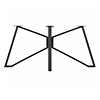 Stalen vlinderpoot onderstel - zwart (RAL 9005) - koker: 4x2 cm - 65x140 - hoogte: 72 cm - vlinder/butterfly tafelonderstel - gecoat metaal Stalen vlinderpoot onderstel - zwart (RAL 9005) - koker: 4x2 cm - 65x140 - hoogte: 72 cm - vlinder/butterfly tafelonderstel - gecoat metaal