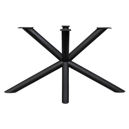 Stalen matrixpoot rond - zwart (RAL 9005) - diameter buis: 7,6 cm - 74x150 cm - hoogte: 73 cm - matrix tafelonderstel - gecoat metaal Stalen matrixpoot rond - zwart (RAL 9005) - diameter buis: 7,6 cm - 74x150 cm - hoogte: 73 cm - matrix tafelonderstel - gecoat metaal