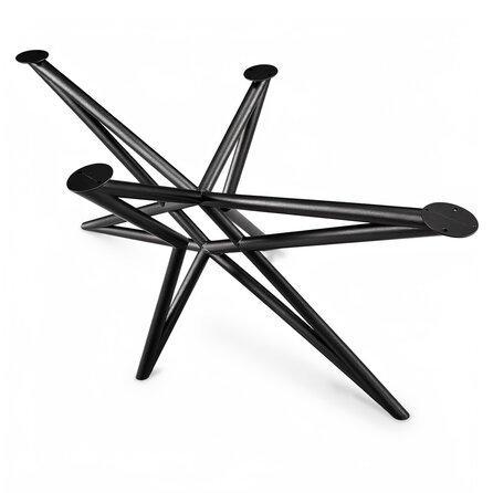 Stalen matrixpoot rond (dubbel) - zwart (RAL 9005) - diameter buis: 4,2 cm - 77x160 cm - hoogte: 73,5 cm - matrix tafelonderstel - gecoat metaal Stalen matrixpoot rond (dubbel) - zwart (RAL 9005) - diameter buis: 4,2 cm - 77x160 cm - hoogte: 73,5 cm - matrix tafelonderstel - gecoat metaal