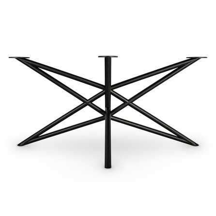 Stalen matrixpoot rond (dubbel) - zwart (RAL 9005) - diameter buis: 4,2 cm - 77x160 cm - hoogte: 73,5 cm - matrix tafelonderstel - gecoat metaal Stalen matrixpoot rond (dubbel) - zwart (RAL 9005) - diameter buis: 4,2 cm - 77x160 cm - hoogte: 73,5 cm - matrix tafelonderstel - gecoat metaal