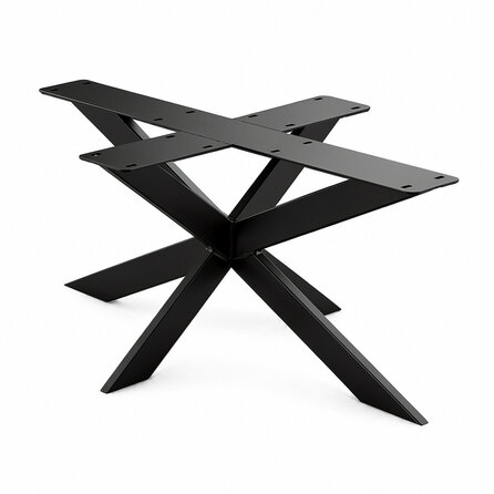 Stalen salontafel matrixpoot - zwart (RAL 9005) - koker: 6x2 cm - 60x90 cm - hoogte: 40 cm - salon tafelonderstel - gecoat metaal Stalen salontafel matrixpoot - zwart (RAL 9005) - koker: 6x2 cm - 60x90 cm - hoogte: 40 cm - salon tafelonderstel - gecoat metaal