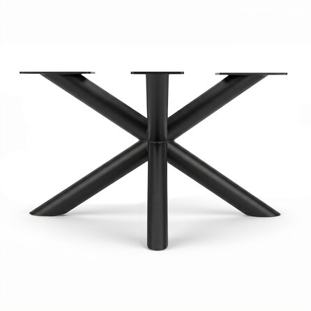 Stalen salontafel matrixpoot rond - zwart (RAL 9005) - diameter buis: 6 cm - 58x78 cm - hoogte: 40 cm - salon tafelonderstel - gecoat metaal Stalen salontafel matrixpoot rond - zwart (RAL 9005) - diameter buis: 6 cm - 58x78 cm - hoogte: 40 cm - salon tafelonderstel - gecoat metaal