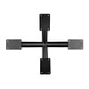 Stalen salontafel matrixpoot rond - zwart (RAL 9005) - diameter buis: 6 cm - 58x78 cm - hoogte: 40 cm - salon tafelonderstel - gecoat metaal Stalen salontafel matrixpoot rond - zwart (RAL 9005) - diameter buis: 6 cm - 58x78 cm - hoogte: 40 cm - salon tafelonderstel - gecoat metaal