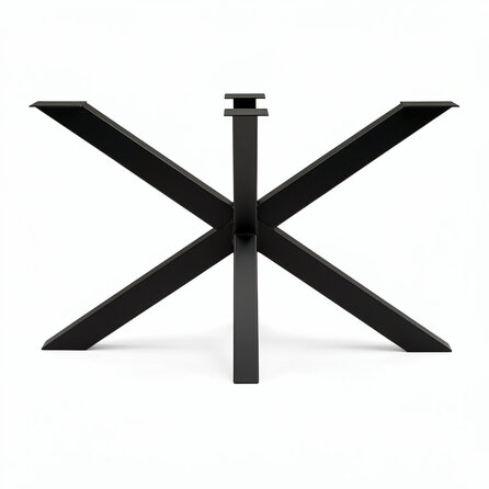 Stalen matrixpoot - zwart (RAL 9005) - koker: 5x5 cm - 80x140 cm - hoogte: 72 cm - matrix tafelonderstel - gecoat metaal Stalen matrixpoot - zwart (RAL 9005) - koker: 5x5 cm - 80x140 cm - hoogte: 72 cm - matrix tafelonderstel - gecoat metaal