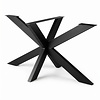 Stalen matrixpoot - zwart (RAL 9005) - koker: 5x10 cm - diverse afmetingen - hoogte: 73 cm - matrix tafelonderstel - gecoat metaal