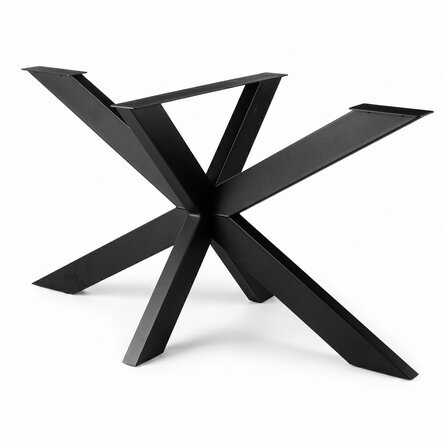 Stalen matrixpoot - zwart (RAL 9005) - koker: 5x10 cm - diverse afmetingen - hoogte: 73 cm - matrix tafelonderstel - gecoat metaal