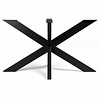 Stalen matrixpoot - zwart (RAL 9005) - koker: 5x10 cm - diverse afmetingen - hoogte: 73 cm - matrix tafelonderstel - gecoat metaal