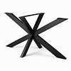 Stalen matrixpoot - zwart (RAL 9005) - koker: 5x10 cm - diverse afmetingen - hoogte: 73 cm - matrix tafelonderstel - gecoat metaal