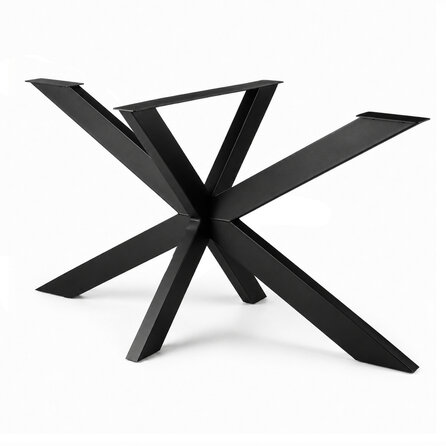 Stalen matrixpoot - zwart (RAL 9005) - koker: 5x10 cm - diverse afmetingen - hoogte: 73 cm - matrix tafelonderstel - gecoat metaal