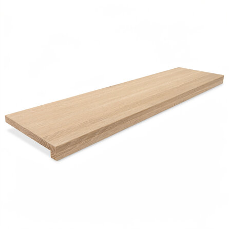 Eiken overzet vensterbank - op maat - 2 cm dik - 2-laags opgedikt (2+2 cm) - foutvrij eikenhout (A/B), verlijmd - 20 mm Eiken overzet vensterbank - op maat - 2 cm dik - 2-laags opgedikt (2+2 cm) - foutvrij eikenhout (A/B), verlijmd - 20 mm