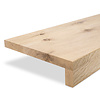 Eiken overzet vensterbank - op maat - 2 cm dik - 2-laags opgedikt (2+4 cm) - rustiek eikenhout (B/C), verlijmd - 20 mm Eiken overzet vensterbank - op maat - 2 cm dik - 2-laags opgedikt (2+4 cm) - rustiek eikenhout (B/C), verlijmd - 20 mm