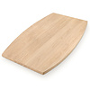 Eiken tafelblad - half ovaal / ellips - 4 cm dik - foutvrij eikenhout (A/B) - verlijmd, brede lamel (9-12 cm) - 40 mm