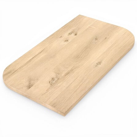 Eiken tafelblad - diagonaal rond-haaks - op maat - 2,7 cm dik - rustiek eikenhout (B/C) - verlijmd, brede lamel (9-12 cm) - 27 mm Eiken tafelblad - diagonaal rond-haaks - op maat - 2,7 cm dik - rustiek eikenhout (B/C) - verlijmd, brede lamel (9-12 cm) - 27 mm