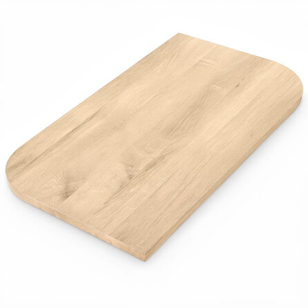 Eiken tafelblad - diagonaal rond-haaks - 2,7 cm dik - foutvrij eikenhout (A/B) - verlijmd, brede lamel (9-12 cm) - 27 mm Eiken tafelblad - diagonaal rond-haaks - 2,7 cm dik - foutvrij eikenhout (A/B) - verlijmd, brede lamel (9-12 cm) - 27 mm