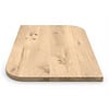 Eiken tafelblad - diagonaal rond-haaks - op maat - 2,7 cm dik - rustiek eikenhout (B/C) - verlijmd, brede lamel (9-12 cm) - 27 mm Eiken tafelblad - diagonaal rond-haaks - op maat - 2,7 cm dik - rustiek eikenhout (B/C) - verlijmd, brede lamel (9-12 cm) - 27 mm