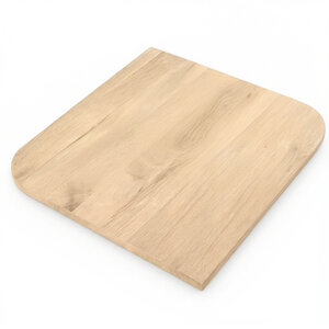 Eiken tafelblad - vierkant - diagonaal rond-haaks - 2,7 cm - foutvrij - brede lamel Eiken tafelblad - vierkant - diagonaal rond-haaks - 2,7 cm - foutvrij - brede lamel