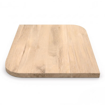 Eiken tafelblad - vierkant - diagonaal rond-haaks - 2,7 cm dik - foutvrij eikenhout (A/B) - verlijmd, brede lamel (9-12 cm) - 27 mm Eiken tafelblad - vierkant - diagonaal rond-haaks - 2,7 cm dik - foutvrij eikenhout (A/B) - verlijmd, brede lamel (9-12 cm) - 27 mm