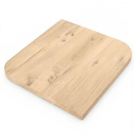 Eiken tafelblad - vierkant - diagonaal rond-haaks - 4 cm dik - rustiek eikenhout (B/C) - verlijmd, brede lamel (9-12 cm) - 40 mm Eiken tafelblad - vierkant - diagonaal rond-haaks - 4 cm dik - rustiek eikenhout (B/C) - verlijmd, brede lamel (9-12 cm) - 40 mm