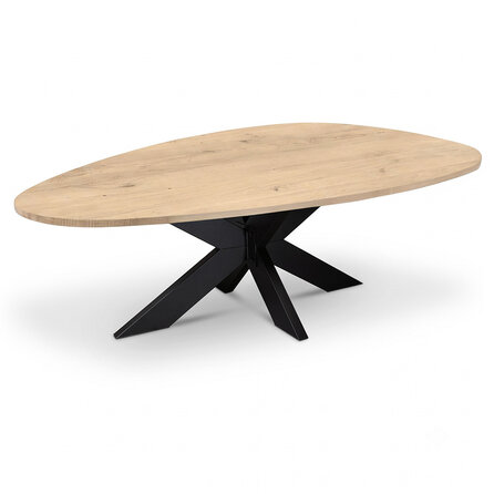 Eiken eettafel - organisch / kiezel - 2,7 cm dik - eiken tafel van rustiek eikenhout (B/C) met brede lamel - 27 mm Eiken eettafel - organisch / kiezel - 2,7 cm dik - eiken tafel van rustiek eikenhout (B/C) met brede lamel - 27 mm