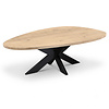 Eiken eettafel - organisch / kiezel - 4 cm dik - eiken tafel van rustiek eikenhout (B/C) met brede lamel - 40 mm Eiken eettafel - organisch / kiezel - 4 cm dik - eiken tafel van rustiek eikenhout (B/C) met brede lamel - 40 mm