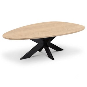 Eiken eettafel - organisch - 2,7 cm - foutvrij - met brede lamel