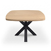 Eiken eettafel - Deens ovaal - vierkant - 4 cm dik - vierkante eiken tafel van foutvrij eikenhout (A/B) met brede lamel - 40 mm Eiken eettafel - Deens ovaal - vierkant - 4 cm dik - vierkante eiken tafel van foutvrij eikenhout (A/B) met brede lamel - 40 mm