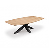 Eiken salontafel - half ovaal - 2,7 cm dik - half ovale eiken tafel van foutvrij eikenhout (A/B) met brede lamel - 27 mm Eiken salontafel - half ovaal - 2,7 cm dik - half ovale eiken tafel van foutvrij eikenhout (A/B) met brede lamel - 27 mm