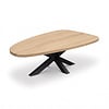 Eiken salontafel - druppel - 4 cm dik - druppelvormig eiken tafel van foutvrij eikenhout (A/B) met brede lamel - 40 mm Eiken salontafel - druppel - 4 cm dik - druppelvormig eiken tafel van foutvrij eikenhout (A/B) met brede lamel - 40 mm
