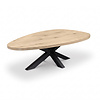 Eiken salontafel - organisch / kiezel - 4 cm dik - eiken tafel van rustiek eikenhout (B/C) met brede lamel - 40 mm Eiken salontafel - organisch / kiezel - 4 cm dik - eiken tafel van rustiek eikenhout (B/C) met brede lamel - 40 mm