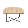 Eiken salontafel - Deens ovaal - vierkant - 2,7 cm dik - vierkante eiken tafel van rustiek eikenhout (B/C) met brede lamel - 27 mm Eiken salontafel - Deens ovaal - vierkant - 2,7 cm dik - vierkante eiken tafel van rustiek eikenhout (B/C) met brede lamel - 27 mm